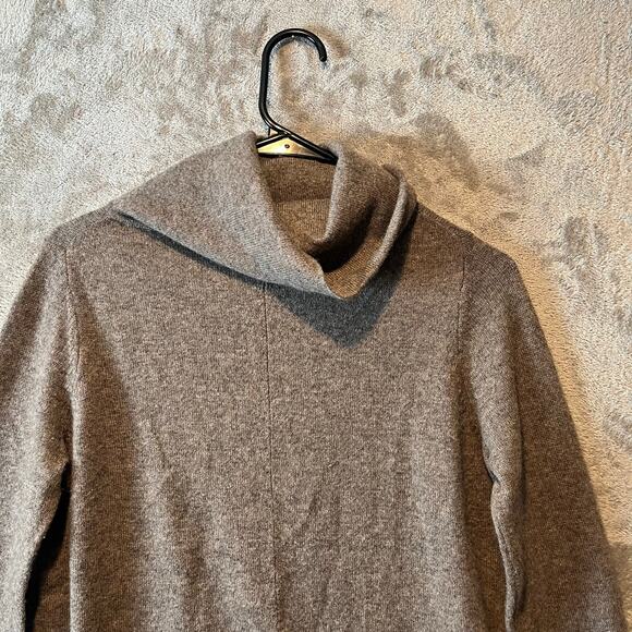 Margaret O’Leary 100% Cashmere Knit Sweater Turtle Neck Brown Women’s Size XS - Picture 2 of 7